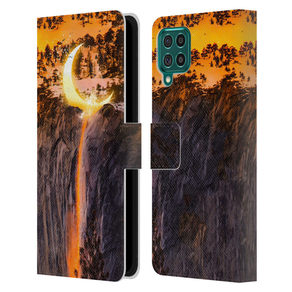 Dave Loblaw Sci-Fi And Surreal Fire Canyon Moon Leather Book Wallet Case Cover For Samsung Galaxy F62 (2021)