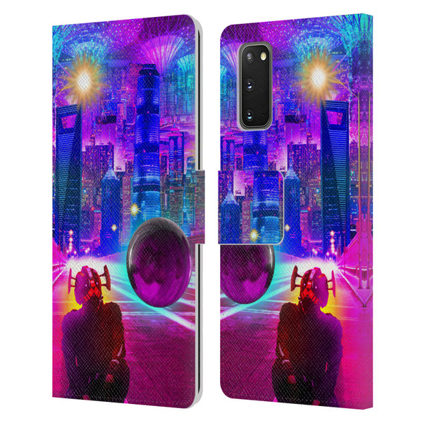 Dave Loblaw Sci-Fi And Surreal Synthwave Street Leather Book Wallet Case Cover For Samsung Galaxy S20 / S20 5G