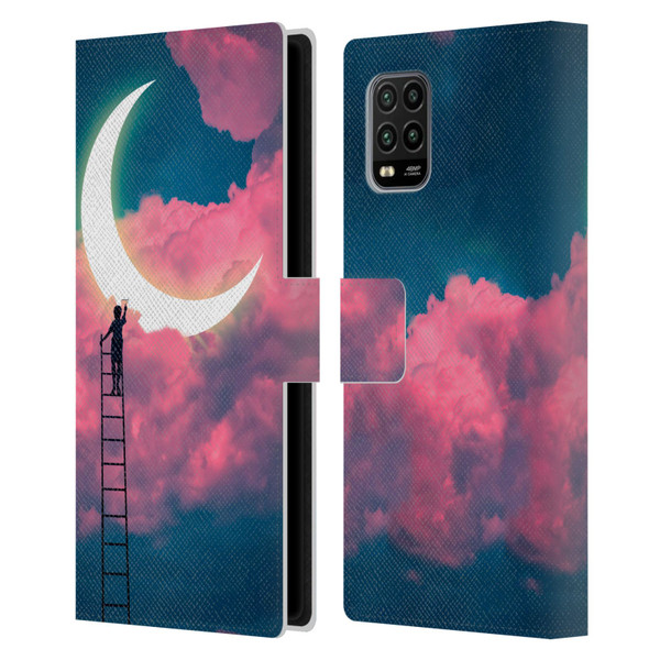 Dave Loblaw Sci-Fi And Surreal Boy Painting Moon Clouds Leather Book Wallet Case Cover For Xiaomi Mi 10 Lite 5G