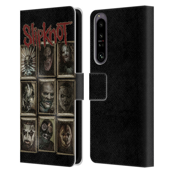 Slipknot Key Art Covered Faces Leather Book Wallet Case Cover For Sony Xperia 1 IV