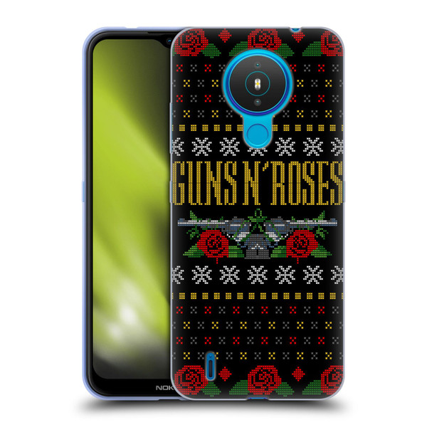 Guns N' Roses Christmas Text Logo Pistol Soft Gel Case for Nokia 1.4
