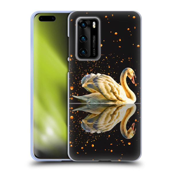 Dave Loblaw Animals Swan Lake Reflections Soft Gel Case for Huawei P40 5G