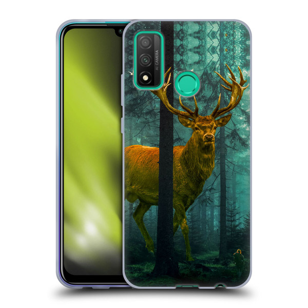 Dave Loblaw Animals Giant Forest Deer Soft Gel Case for Huawei P Smart (2020)
