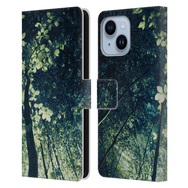 Dorit Fuhg Forest Tree Leather Book Wallet Case Cover For Apple iPhone 14 Plus