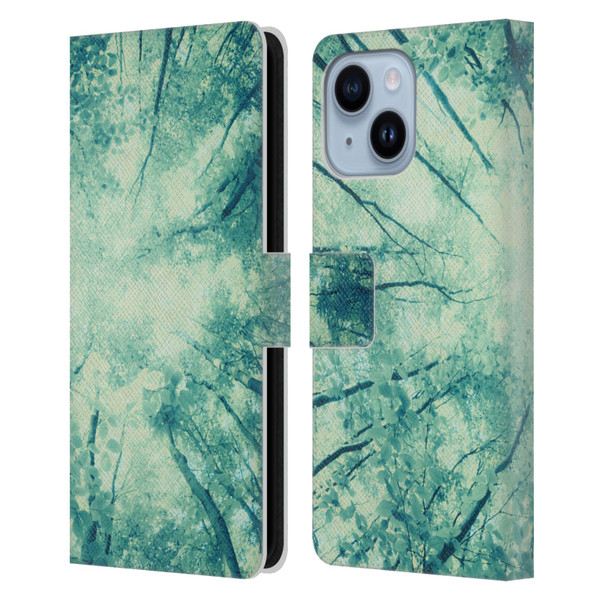 Dorit Fuhg Forest Wander Leather Book Wallet Case Cover For Apple iPhone 14 Plus