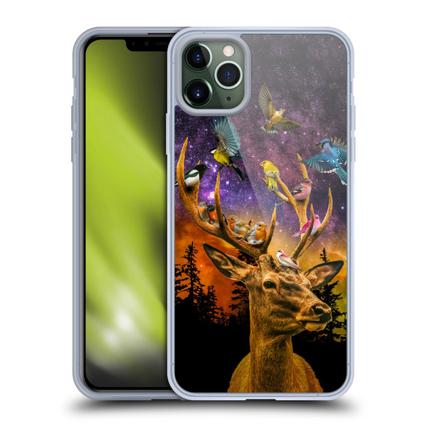 Dave Loblaw Animals Deer and Birds Soft Gel Case for Apple iPhone 11 Pro Max