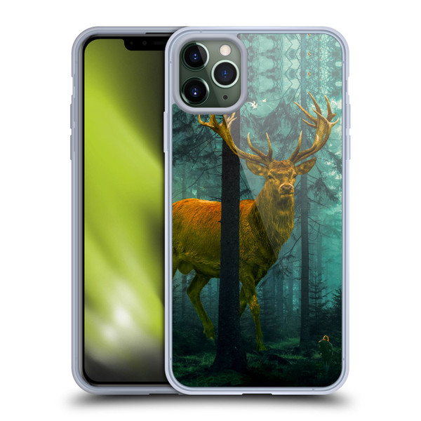 Dave Loblaw Animals Giant Forest Deer Soft Gel Case for Apple iPhone 11 Pro Max