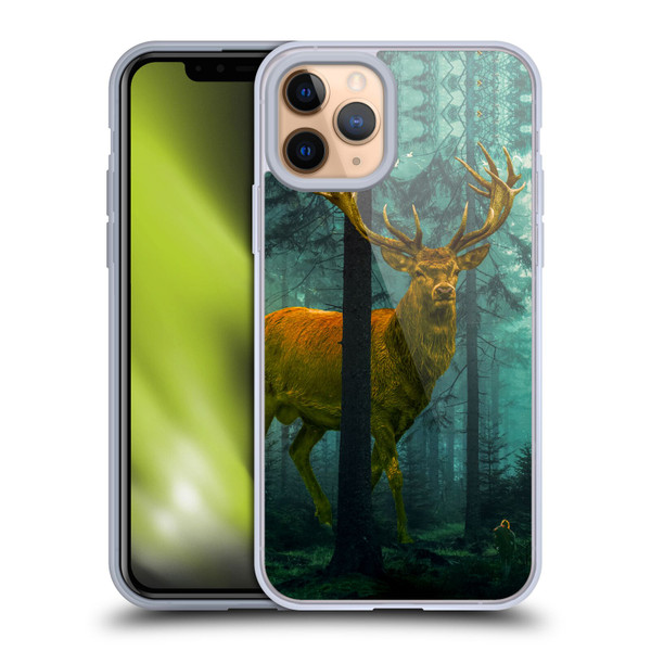 Dave Loblaw Animals Giant Forest Deer Soft Gel Case for Apple iPhone 11 Pro