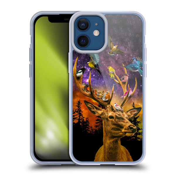 Dave Loblaw Animals Deer and Birds Soft Gel Case for Apple iPhone 12 Mini