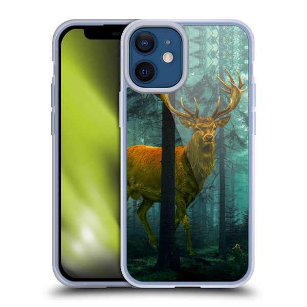Dave Loblaw Animals Giant Forest Deer Soft Gel Case for Apple iPhone 12 Mini