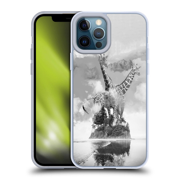 Dave Loblaw Animals Giraffe In The Mist Soft Gel Case for Apple iPhone 12 Pro Max