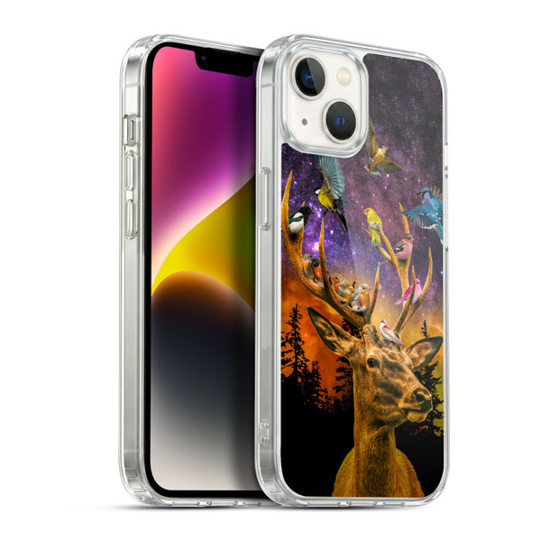 Dave Loblaw Animals Deer and Birds Soft Gel Case for Apple iPhone 14 Plus & MagSafe
