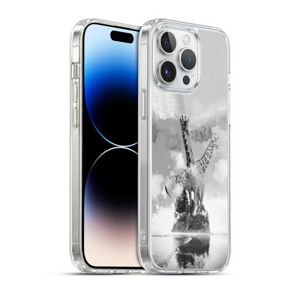 Dave Loblaw Animals Giraffe In The Mist Soft Gel Case for Apple iPhone 14 Pro Max & MagSafe