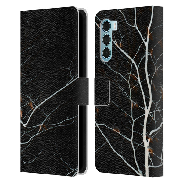 Dorit Fuhg Forest Black Leather Book Wallet Case Cover For Motorola Edge S30 / Moto G200 5G