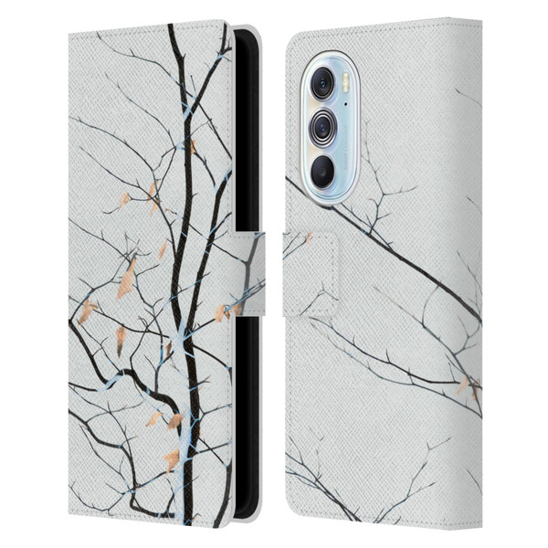 Dorit Fuhg Forest White Leather Book Wallet Case Cover For Motorola Edge X30
