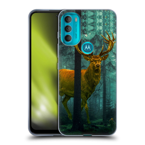 Dave Loblaw Animals Giant Forest Deer Soft Gel Case for Motorola Moto G71 5G