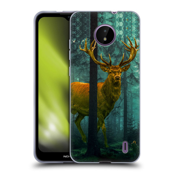Dave Loblaw Animals Giant Forest Deer Soft Gel Case for Nokia C10 / C20