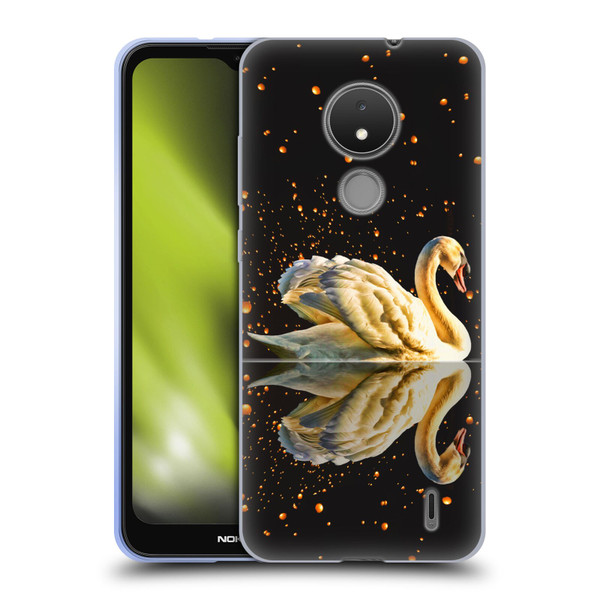 Dave Loblaw Animals Swan Lake Reflections Soft Gel Case for Nokia C21