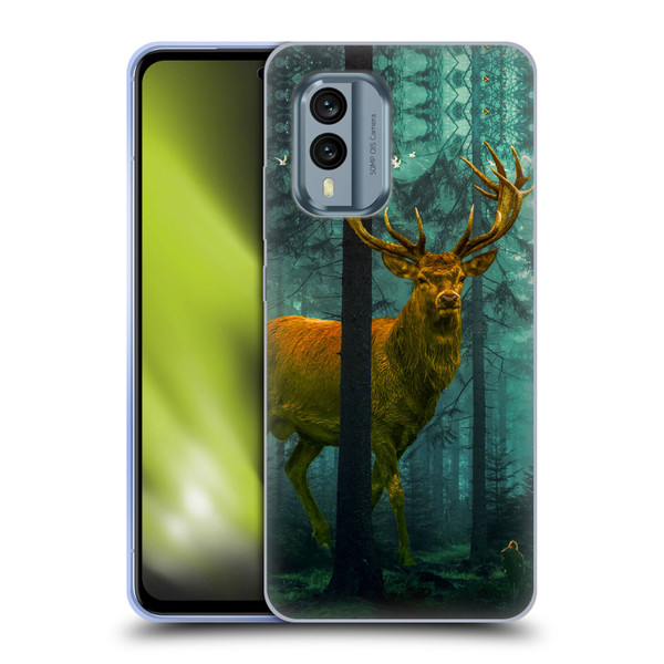 Dave Loblaw Animals Giant Forest Deer Soft Gel Case for Nokia X30