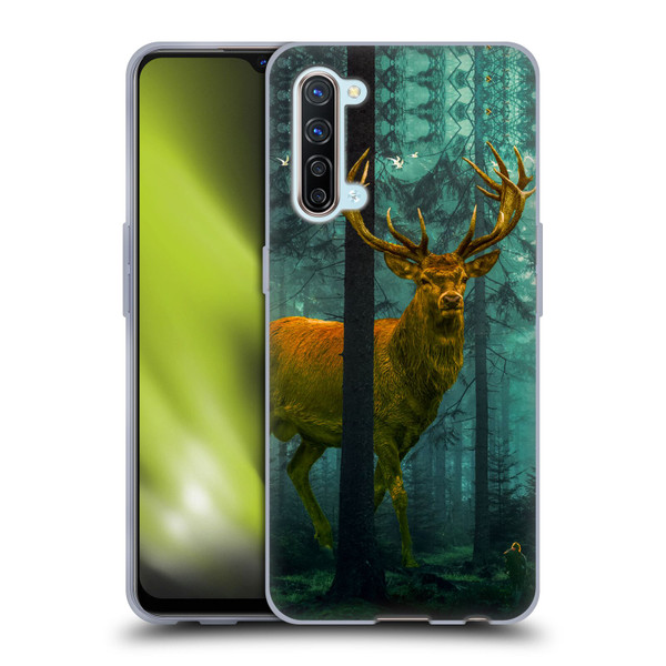 Dave Loblaw Animals Giant Forest Deer Soft Gel Case for OPPO Find X2 Lite 5G