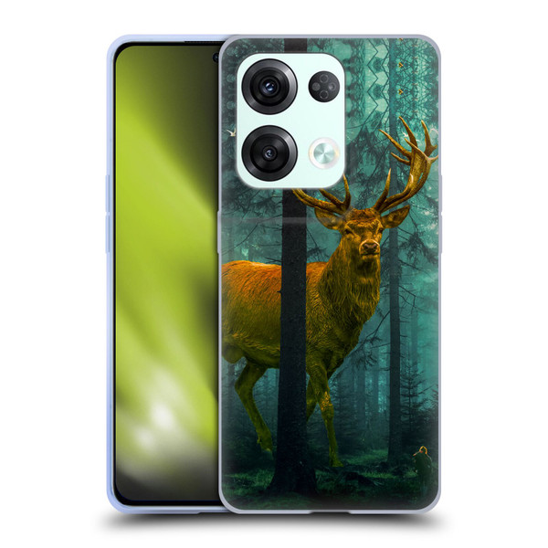 Dave Loblaw Animals Giant Forest Deer Soft Gel Case for OPPO Reno8 Pro