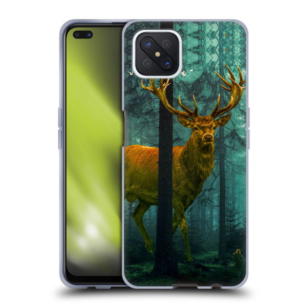 Dave Loblaw Animals Giant Forest Deer Soft Gel Case for OPPO Reno4 Z 5G