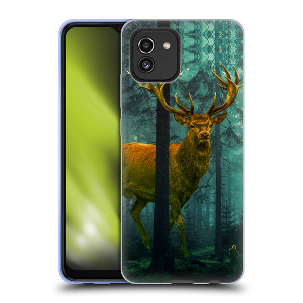 Dave Loblaw Animals Giant Forest Deer Soft Gel Case for Samsung Galaxy A03 (2021)