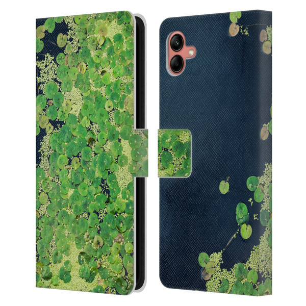 Dorit Fuhg Forest Lotus Leaves Leather Book Wallet Case Cover For Samsung Galaxy A04 (2022)