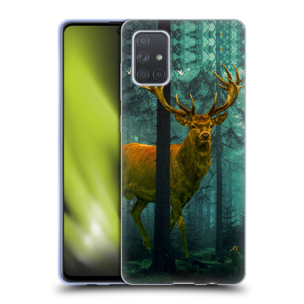 Dave Loblaw Animals Giant Forest Deer Soft Gel Case for Samsung Galaxy A71 (2019)