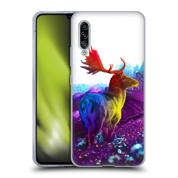 Dave Loblaw Animals Purple Mountain Deer Soft Gel Case for Samsung Galaxy A90 5G (2019)