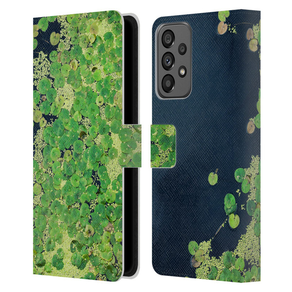 Dorit Fuhg Forest Lotus Leaves Leather Book Wallet Case Cover For Samsung Galaxy A73 5G (2022)