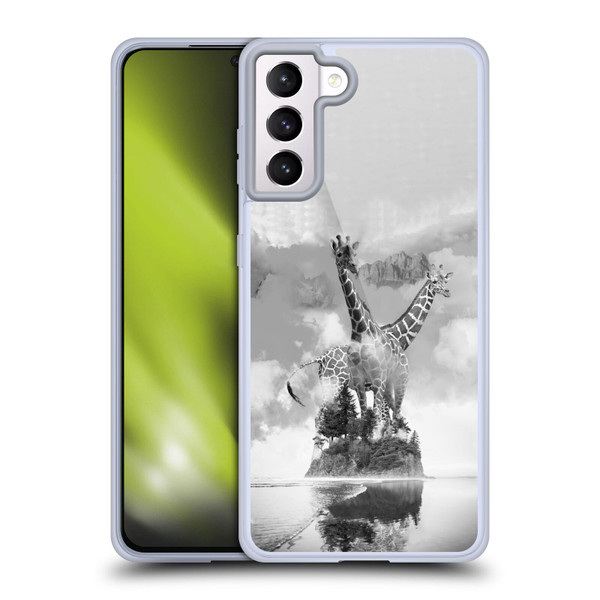 Dave Loblaw Animals Giraffe In The Mist Soft Gel Case for Samsung Galaxy S21+ 5G