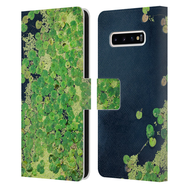 Dorit Fuhg Forest Lotus Leaves Leather Book Wallet Case Cover For Samsung Galaxy S10+ / S10 Plus