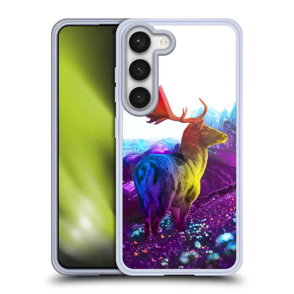 Dave Loblaw Animals Purple Mountain Deer Soft Gel Case for Samsung Galaxy S23 5G