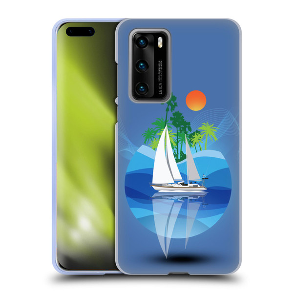 Dave Loblaw Contemporary Art Tropical Waters Soft Gel Case for Huawei P40 5G