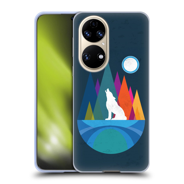 Dave Loblaw Contemporary Art Wolf Mountain With Texture Soft Gel Case for Huawei P50