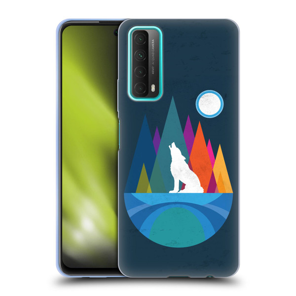 Dave Loblaw Contemporary Art Wolf Mountain With Texture Soft Gel Case for Huawei P Smart (2021)