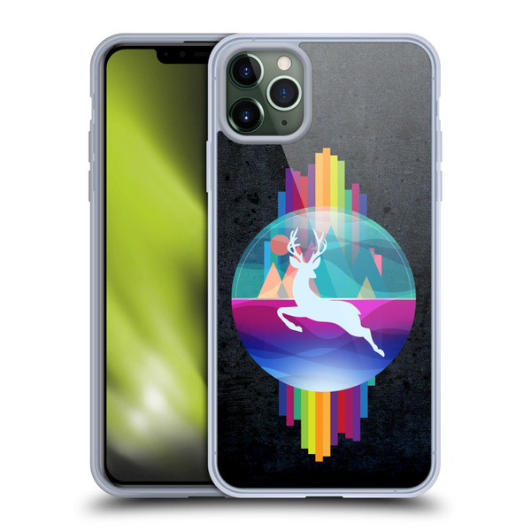 Dave Loblaw Contemporary Art Deer In Dome Soft Gel Case for Apple iPhone 11 Pro Max