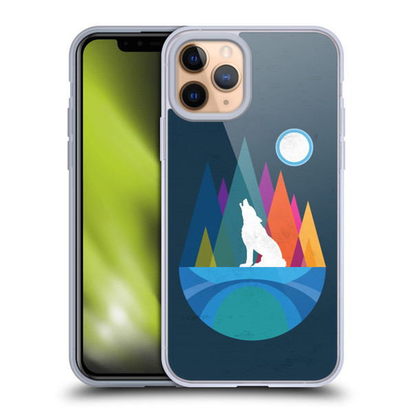Dave Loblaw Contemporary Art Wolf Mountain With Texture Soft Gel Case for Apple iPhone 11 Pro