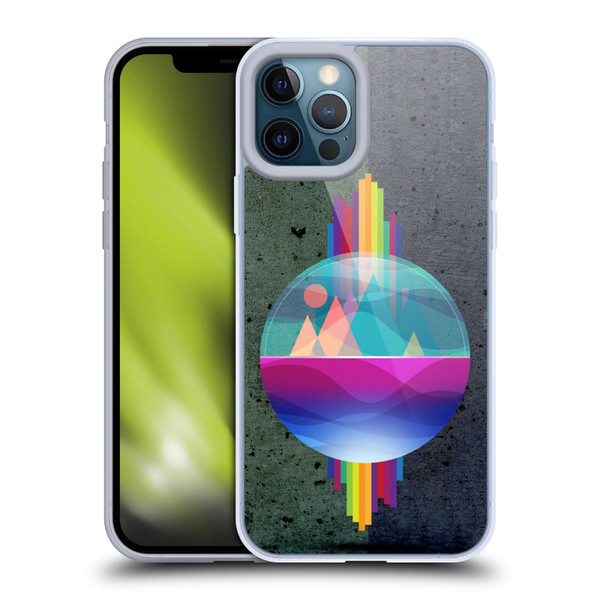 Dave Loblaw Contemporary Art Mountains Under The Dome Soft Gel Case for Apple iPhone 12 Pro Max