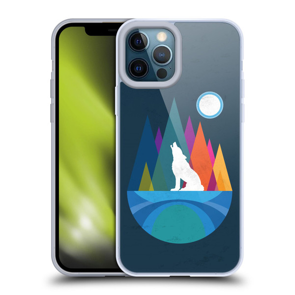 Dave Loblaw Contemporary Art Wolf Mountain With Texture Soft Gel Case for Apple iPhone 12 Pro Max