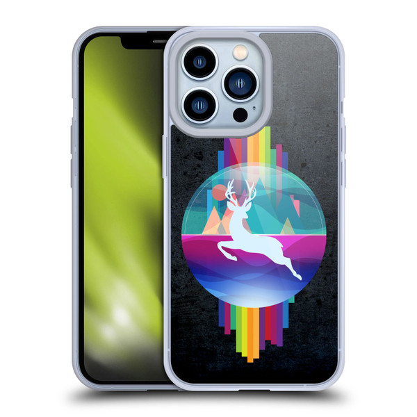 Dave Loblaw Contemporary Art Deer In Dome Soft Gel Case for Apple iPhone 13 Pro