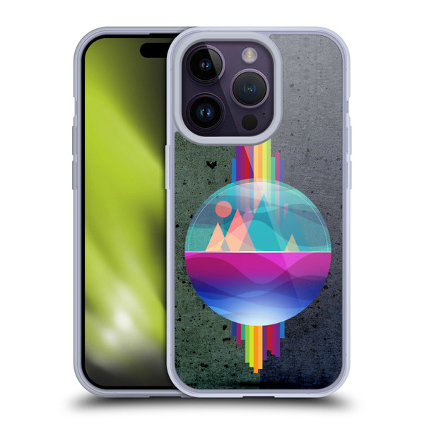 Dave Loblaw Contemporary Art Mountains Under The Dome Soft Gel Case for Apple iPhone 14 Pro