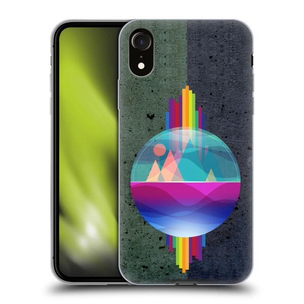 Dave Loblaw Contemporary Art Mountains Under The Dome Soft Gel Case for Apple iPhone XR