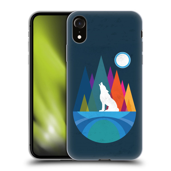 Dave Loblaw Contemporary Art Wolf Mountain With Texture Soft Gel Case for Apple iPhone XR