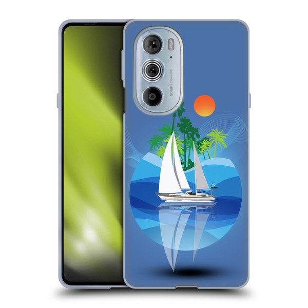 Dave Loblaw Contemporary Art Tropical Waters Soft Gel Case for Motorola Edge X30