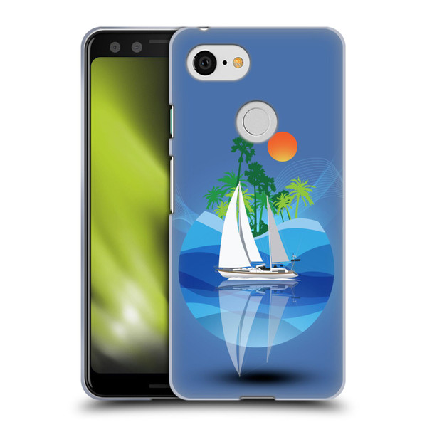 Dave Loblaw Contemporary Art Tropical Waters Soft Gel Case for Google Pixel 3