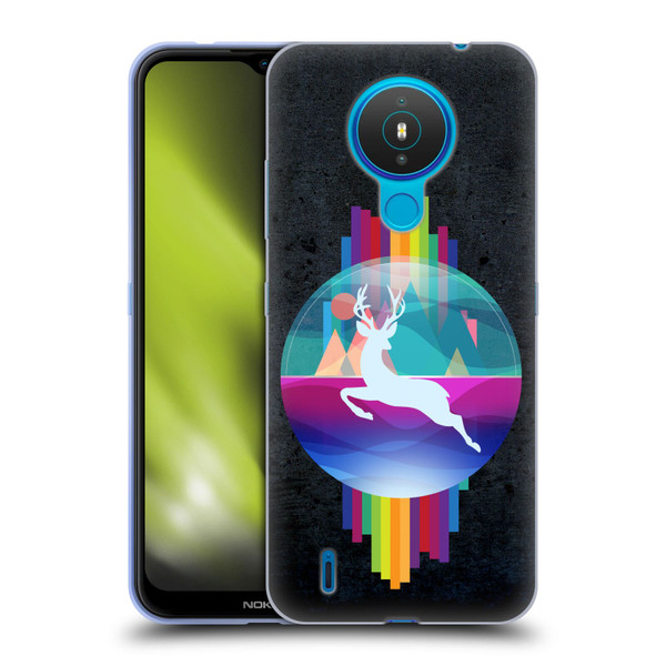 Dave Loblaw Contemporary Art Deer In Dome Soft Gel Case for Nokia 1.4