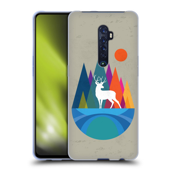 Dave Loblaw Contemporary Art Mountain Deer Soft Gel Case for OPPO Reno 2