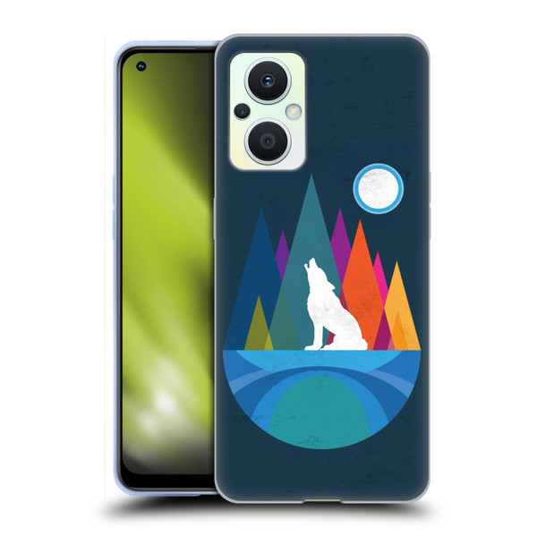 Dave Loblaw Contemporary Art Wolf Mountain With Texture Soft Gel Case for OPPO Reno8 Lite